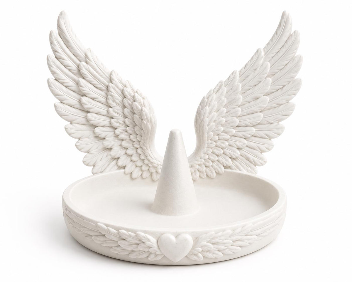 Angel Wing Ring Dish, Jewelry Holder Tray, Guardian Angel Decor — photo 2