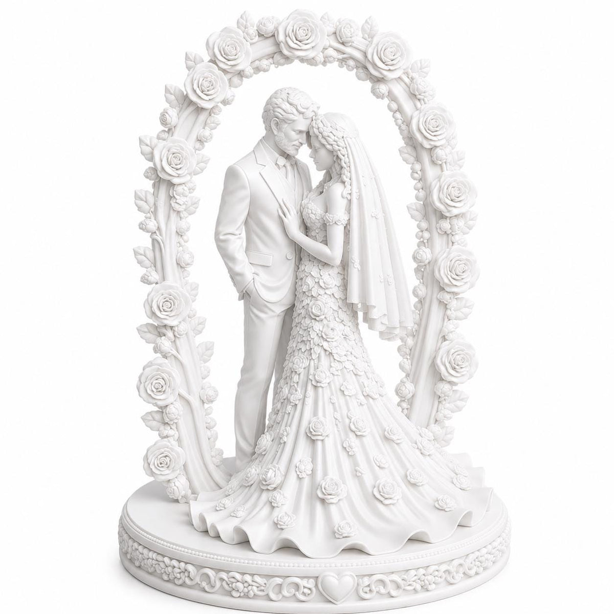 Wedding Cake Topper – Romantic Bride and Groom Figurine — photo 3