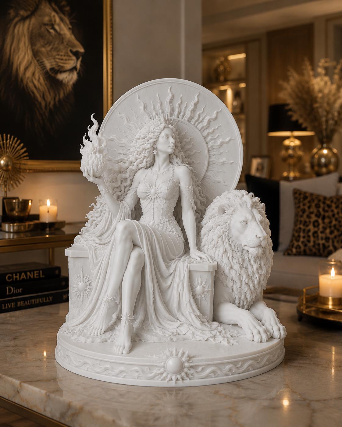 Leo Zodiac Statue – Fire Goddess Sculpture — photo 2