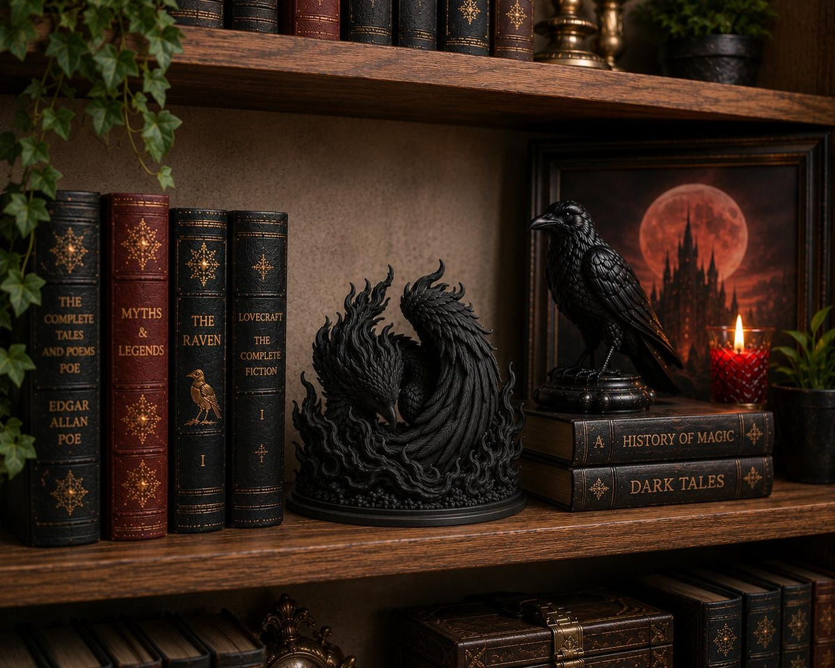 Sleeping Phoenix Statue, Rebirth Symbol, Fantasy Shelf Decor, Mythical Sculpture — photo 2
