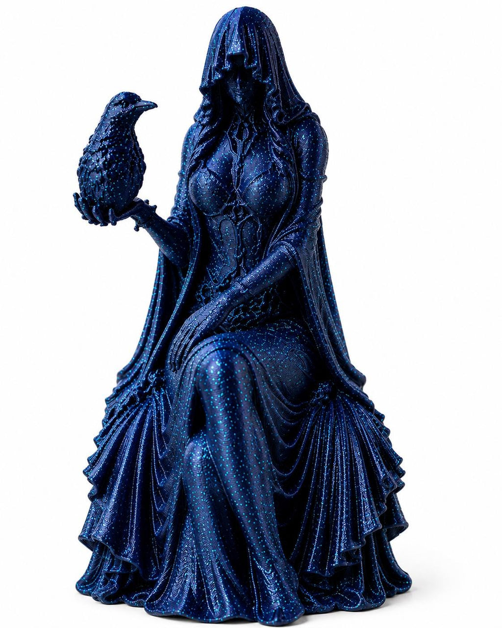 Gothic Raven Shelf Sitter – Dark Feminine Bookshelf Statue — photo 9