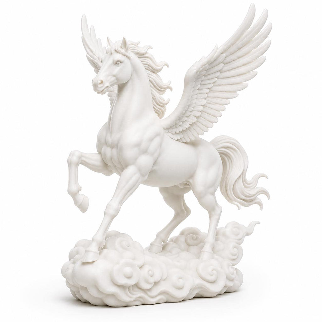 Majestic Pegasus Statue, Mythical Horse Sculpture, Greek Mythology Decor, Celestial Shelf Accent — photo 3