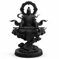 Xianxia Celestial Sword Master Statue, Wuxia Dao Cultivator Decor, Fantasy Sculpture — photo 4