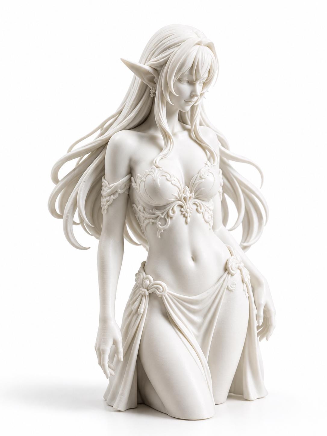 Fantasy Elf Statue, Gothic Decor, 3D Printed PLA Figurine, Mythical Shelf Decor — photo 4