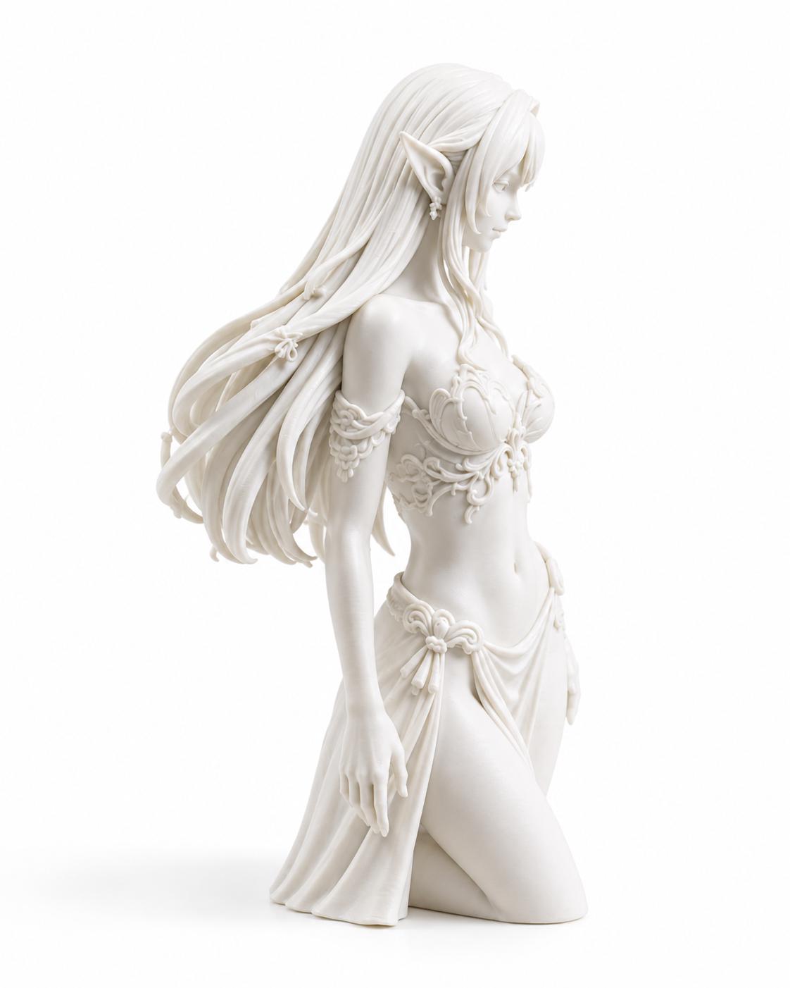 Fantasy Elf Statue, Gothic Decor, 3D Printed PLA Figurine, Mythical Shelf Decor — photo 5