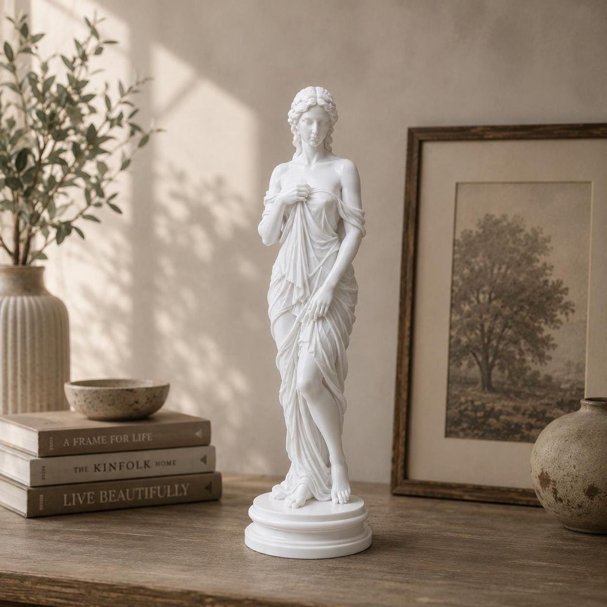 Aphrodite Venus Statue, Greek Goddess of Love, Classical Altar and Shelf Decor