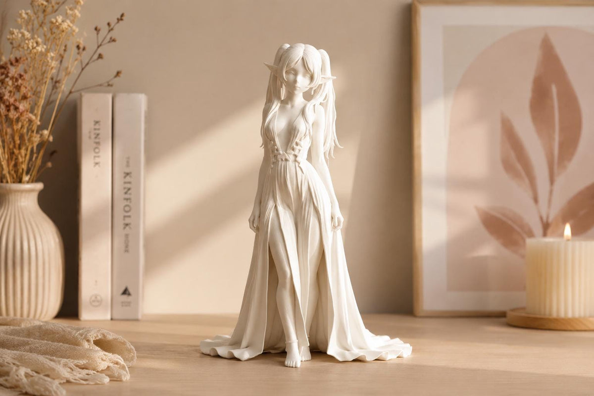 Frieren Inspired Anime Elf Maiden Statue, Fantasy Elf Girl Figure — photo 4