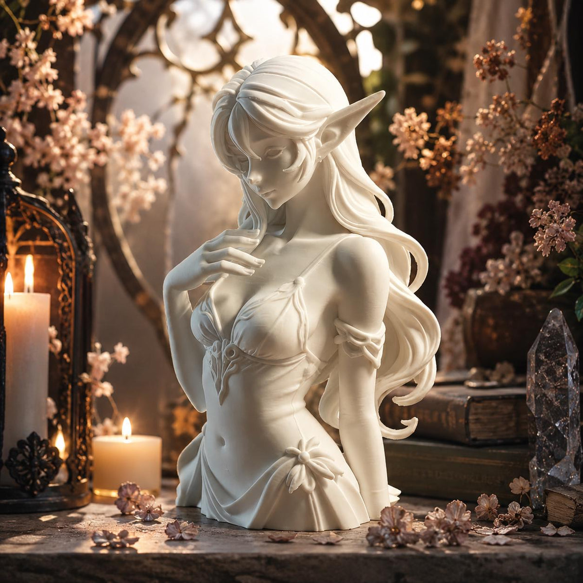 Elf Statue, Elven Goddess Sculpture, Fantasy Decor