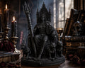 Hades Throne Statue, Greek God Underworld, Gothic Cerberus Sculpture, Dark Fantasy Decor