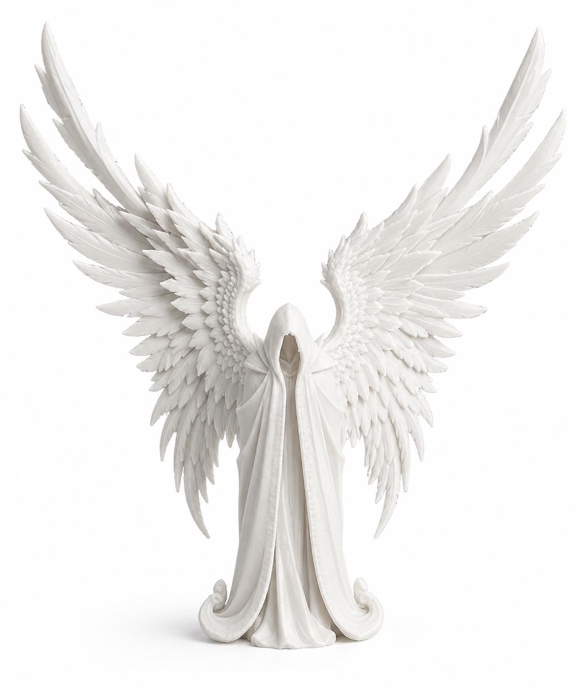 Dark Angel Statue, Gothic Winged Guardian Figurine — photo 4