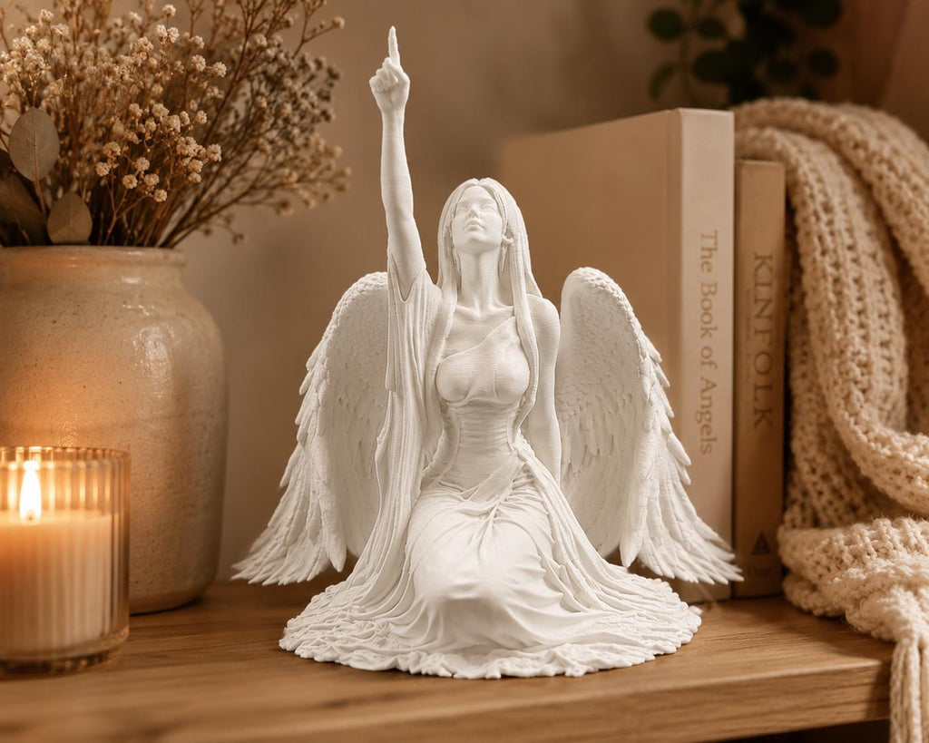 Celestial Angel Statue, Gothic Home Decor — photo 3