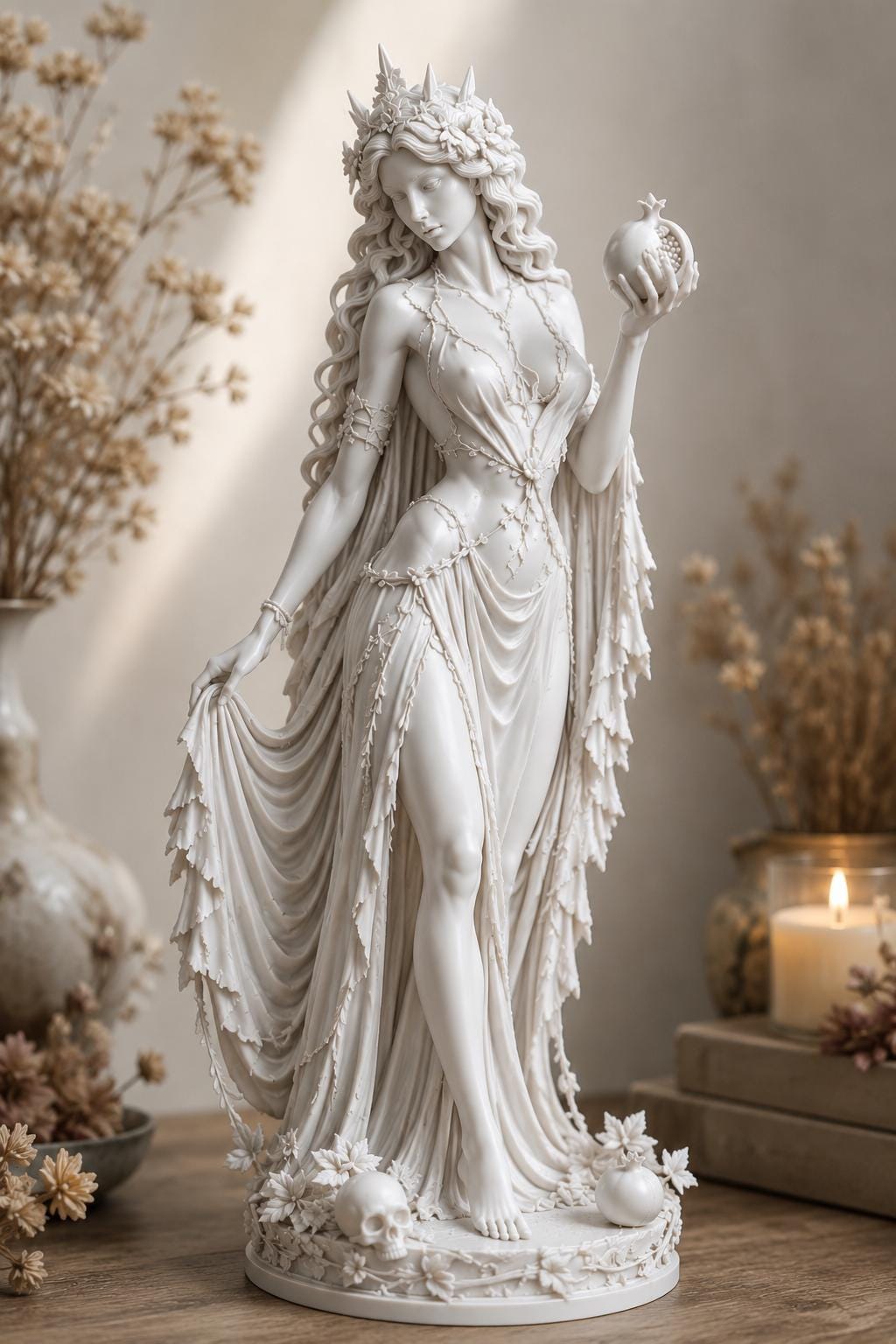 Persephone Statue, Greek Goddess Underworld Queen Sculpture, Gothic Mythology Figurine — photo 2