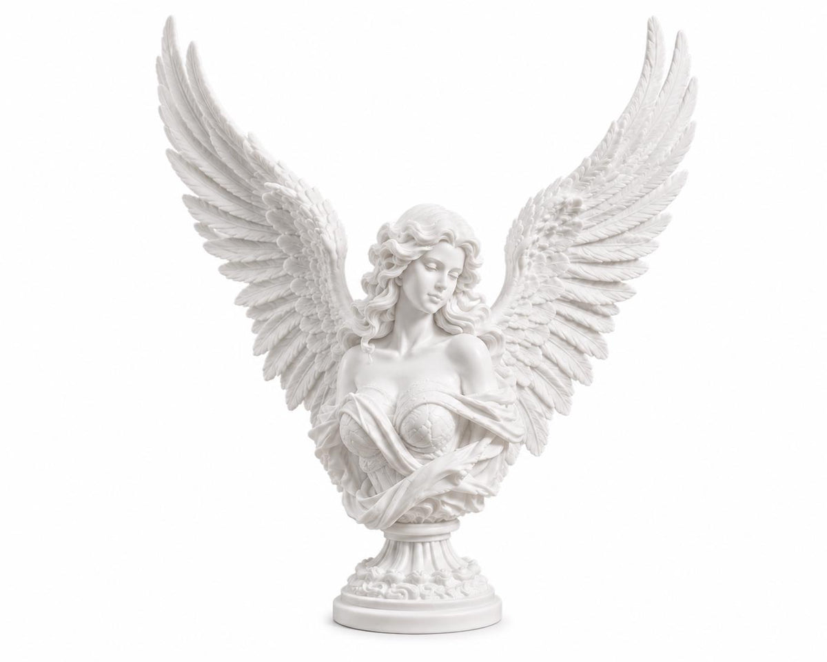 Angel Bust Sculpture, Gothic Celestial Decor, Memorial Gift — photo 3