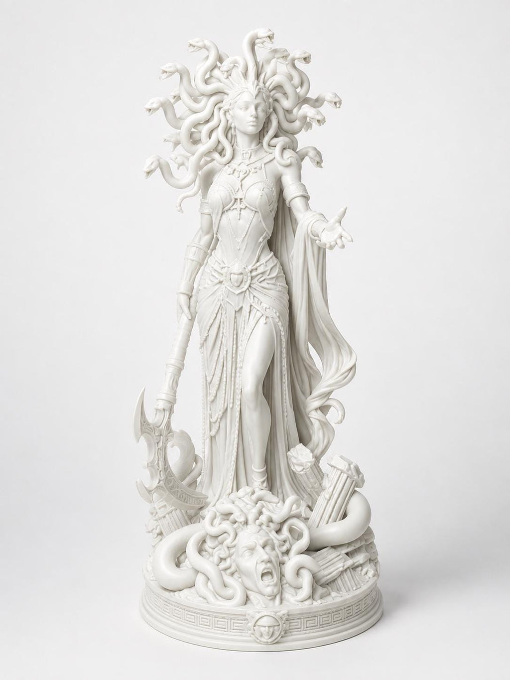 Medusa Statue, Greek Mythology Goddess Decor, Dark Academia Altar Sculpture — photo 3