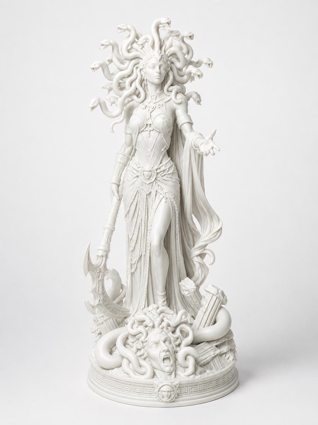 Medusa Statue, Greek Mythology Goddess Decor, Dark Academia Altar Sculpture — photo 3