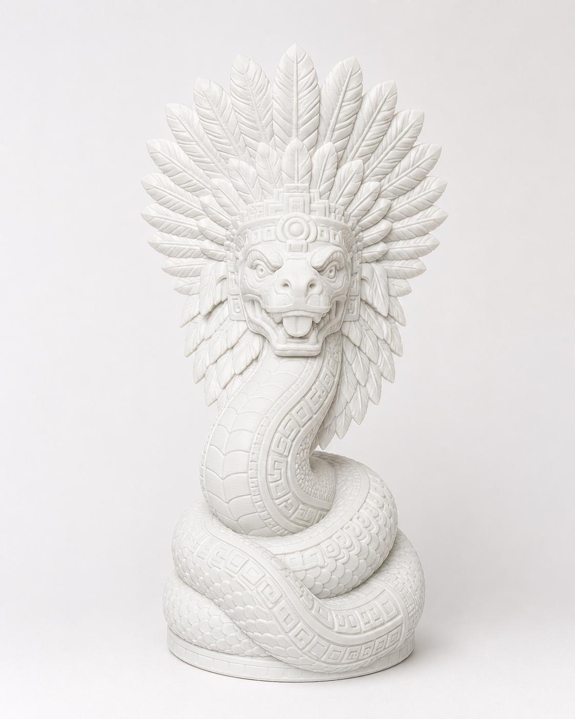Quetzalcoatl Statue, Feathered Serpent Sculpture, Aztec Mythology Decor, Mesoamerican Art — photo 6