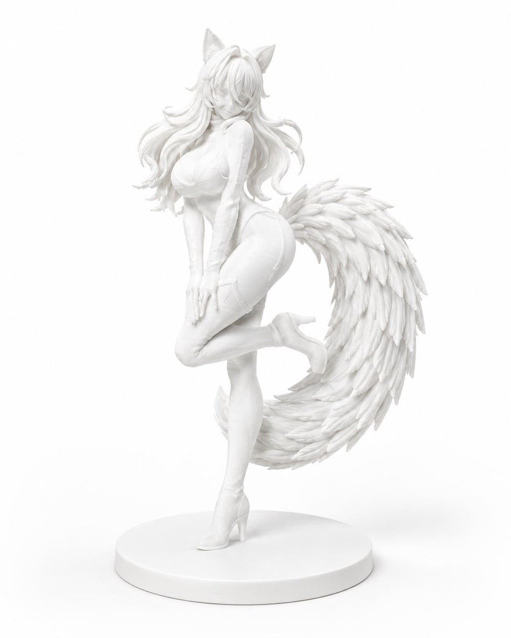 Anime Kitsune Fox Girl Statue, Desk Decor, Manga Collectible — photo 4