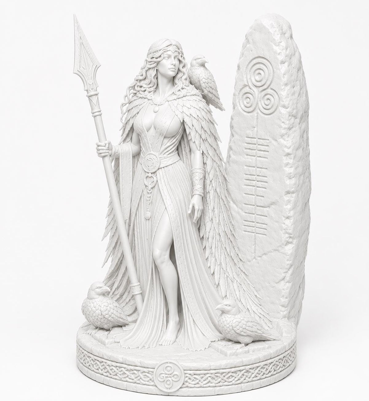 Morrigan Goddess Statue, Pagan Altar Decor, Celtic Raven Sculpture, Witch Decor — photo 4