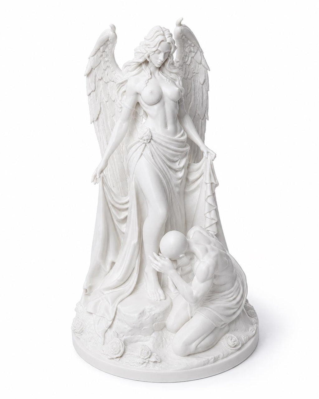 Female Angel Statue, Winged Goddess Sculpture, Divine Feminine Gothic Altar Decor — photo 4