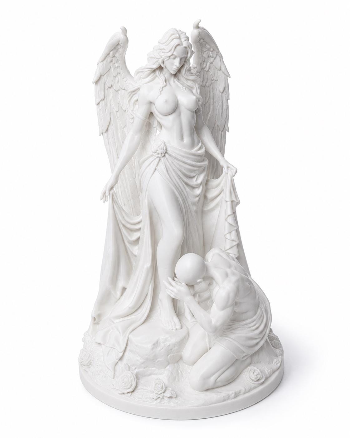 Female Angel Statue, Winged Goddess Sculpture, Divine Feminine Gothic Altar Decor — photo 4