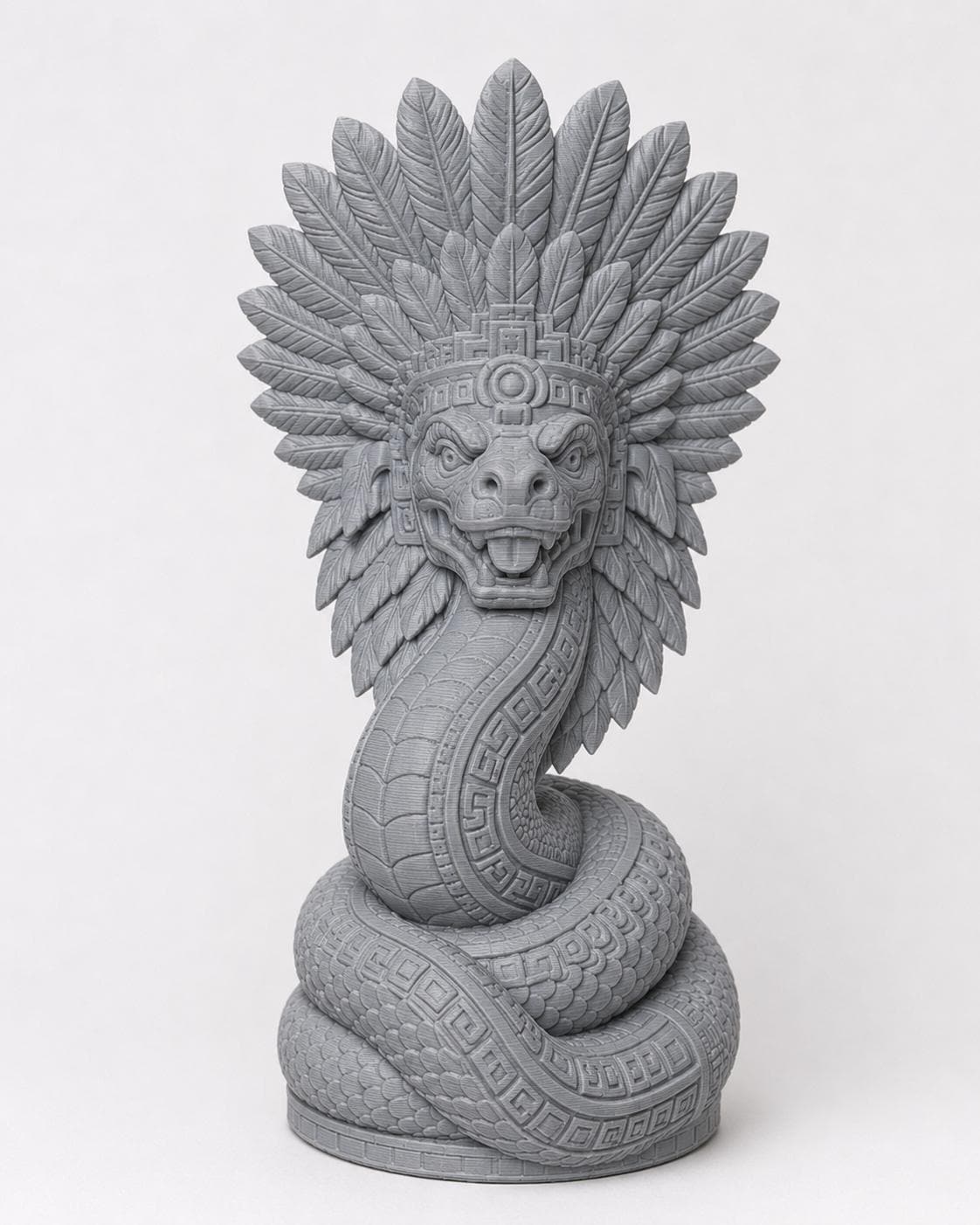 Quetzalcoatl Statue, Feathered Serpent Sculpture, Aztec Mythology Decor, Mesoamerican Art — photo 5