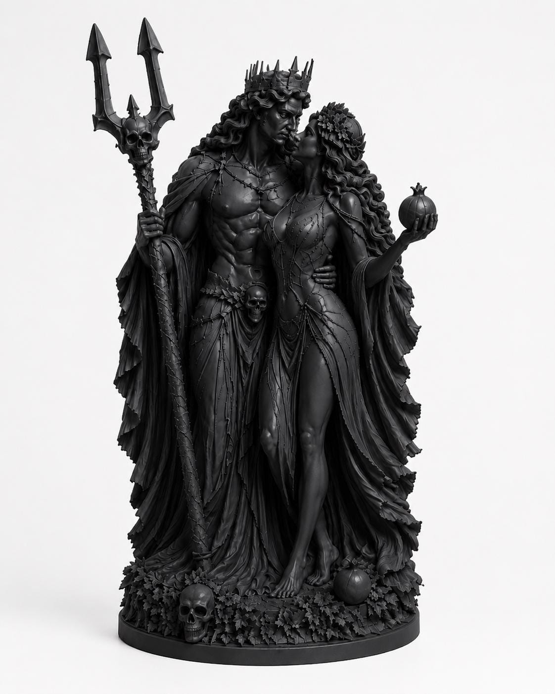 Hades Persephone Statue, Gothic Mythology Sculpture, Dark Academia Figurine, Romantic Fantasy Home Décor — photo 5