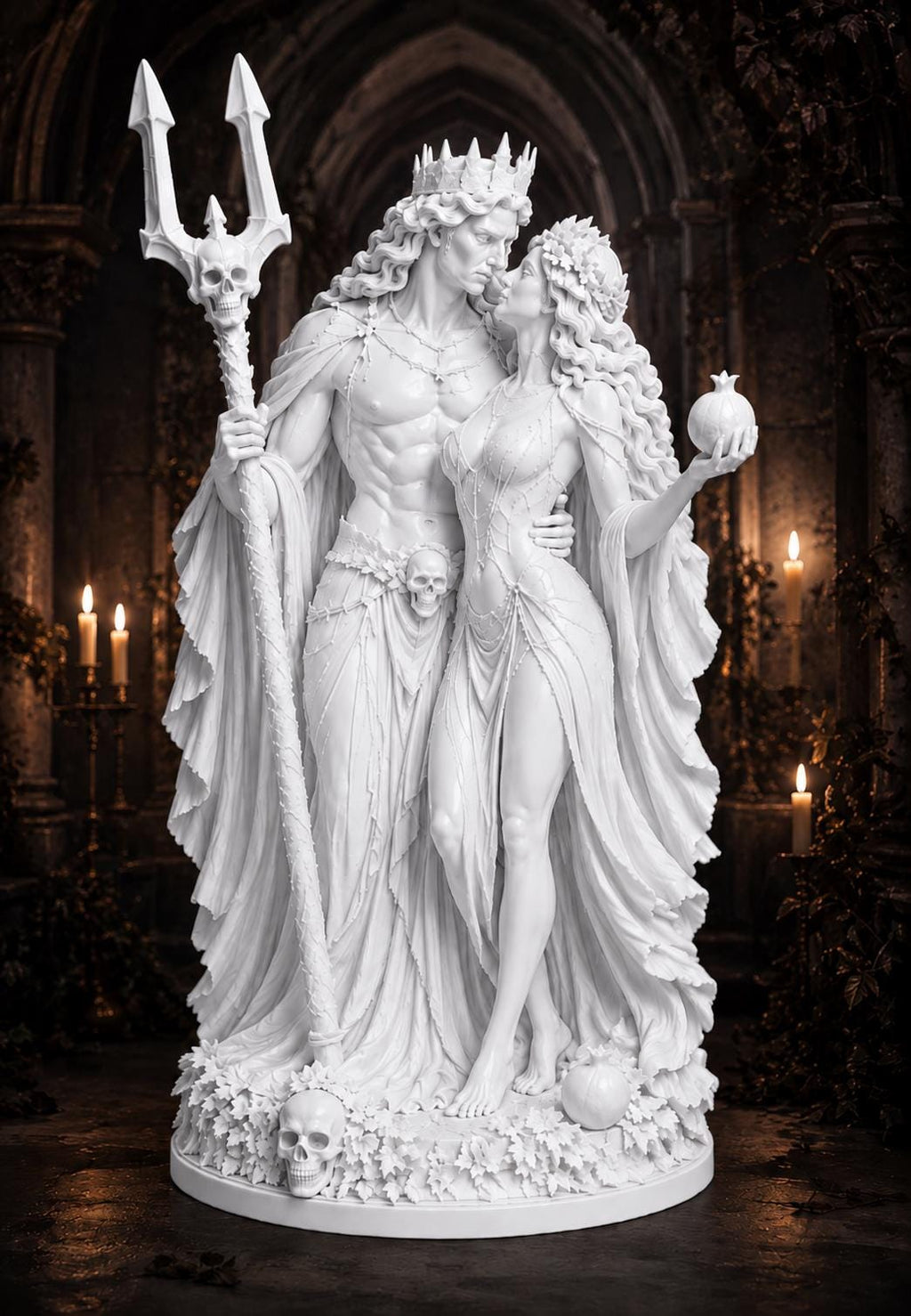Hades Persephone Statue, Gothic Mythology Sculpture, Dark Academia Figurine, Romantic Fantasy Home Décor — photo 2