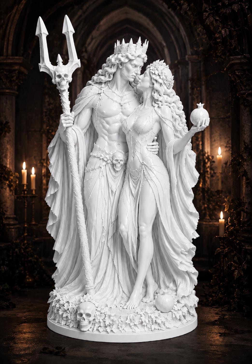 Hades Persephone Statue, Gothic Mythology Sculpture, Dark Academia Figurine, Romantic Fantasy Home Décor — photo 2