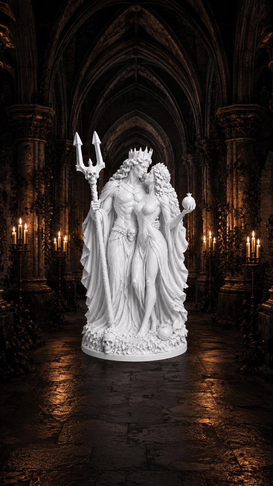 Hades Persephone Statue, Gothic Mythology Sculpture, Dark Academia Figurine, Romantic Fantasy Home Décor