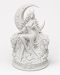 Selene Moon Goddess Statue, Greek Mythology Altar Sculpture, Gothic Celestial Decor — photo 4