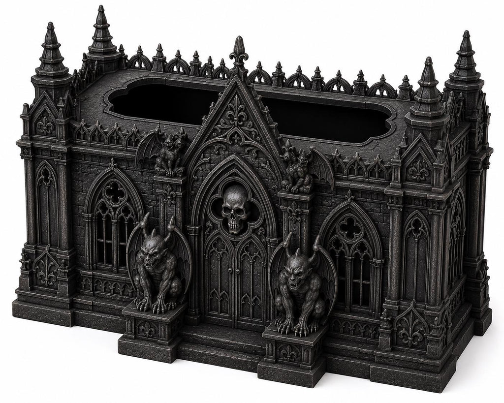 Gothic Tissue Box Cover – Cathedral and Gargoyle Decor — photo 4