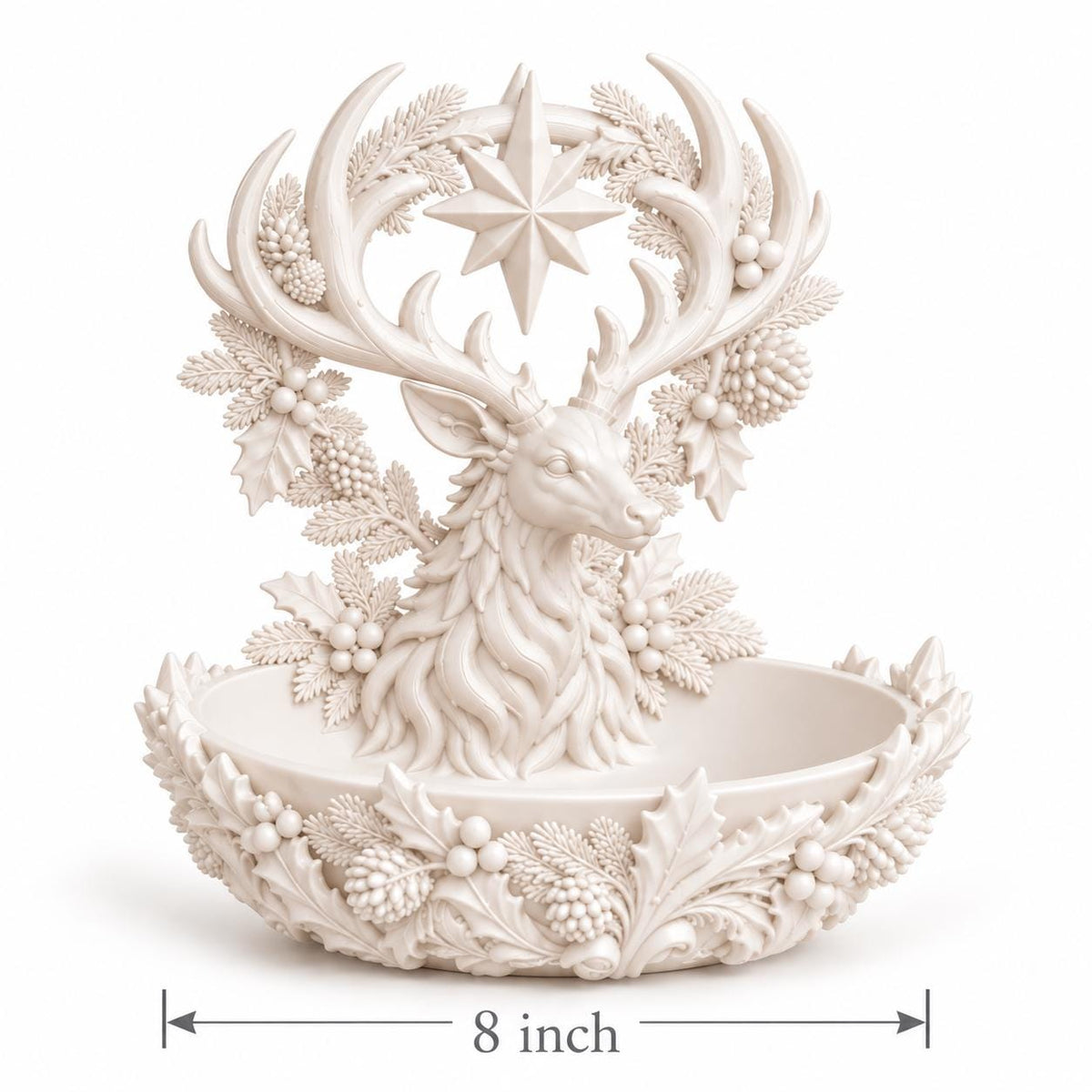 Reindeer Christmas Centerpiece Bowl – Woodland Table Decor — photo 5