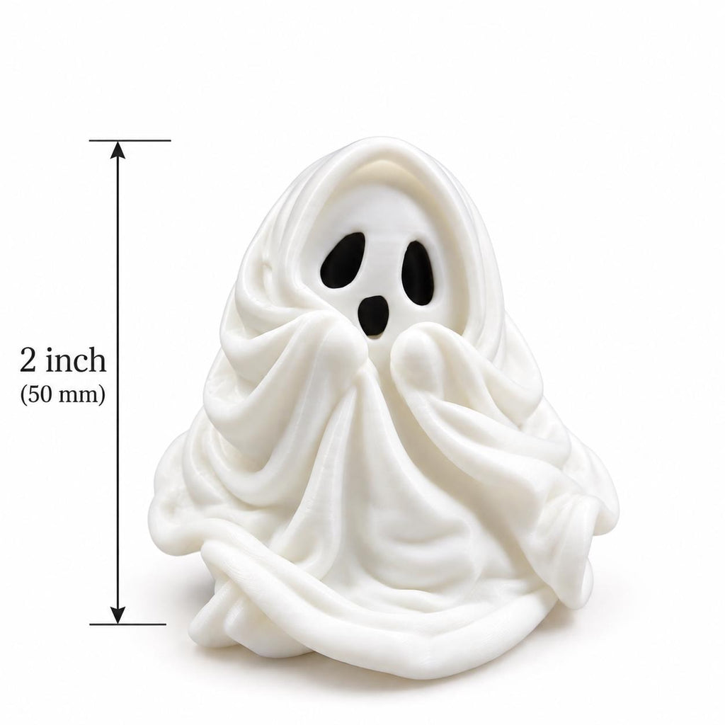 Mini Ghost Figurine, Spooky Halloween Decor, PLA Plastic (2 inches) — photo 4