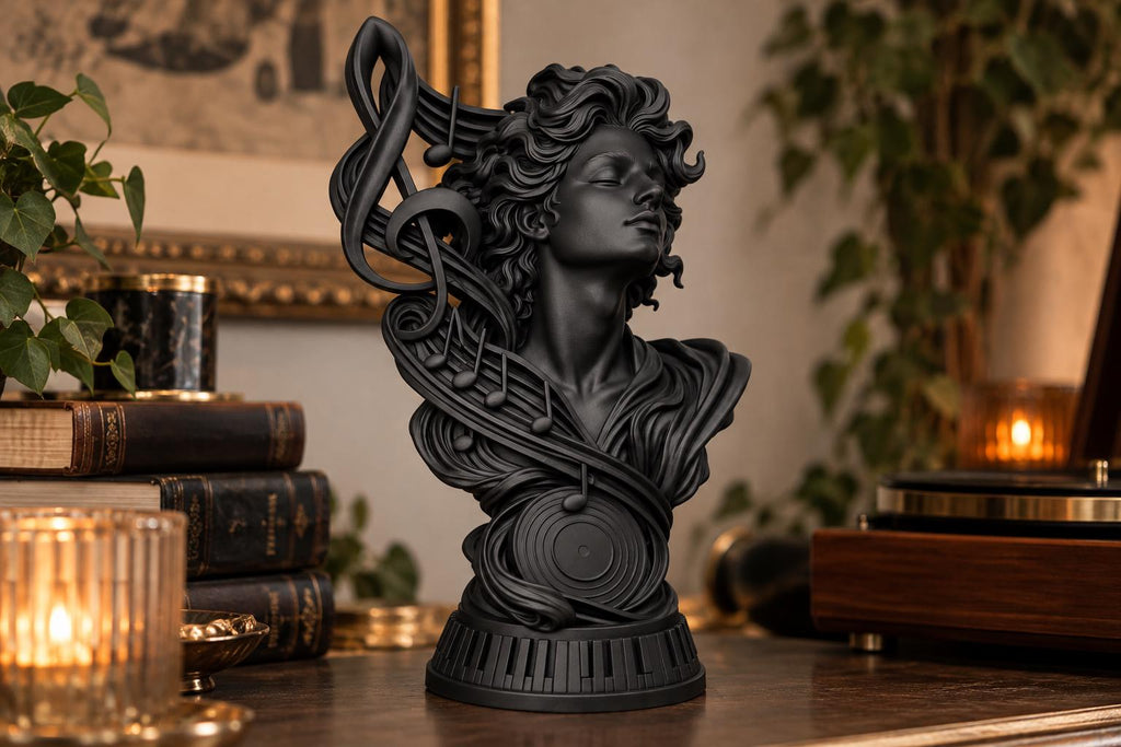 Melody Muse Music Lover Statue, Treble Clef Sculpture — photo 3