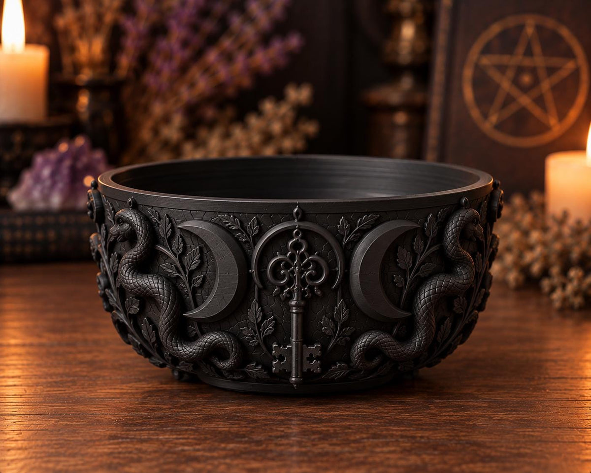 Hecate Altar Set, Greek Goddess Statue, Offering Bowl & Tray, Witchcraft Altar Decor — photo 4