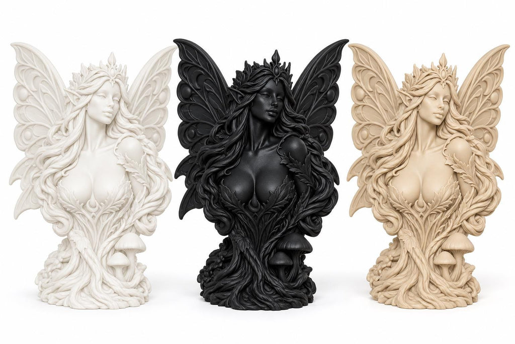 Woodland Fairy Queen Bust, Winged Fantasy Statue — photo 6