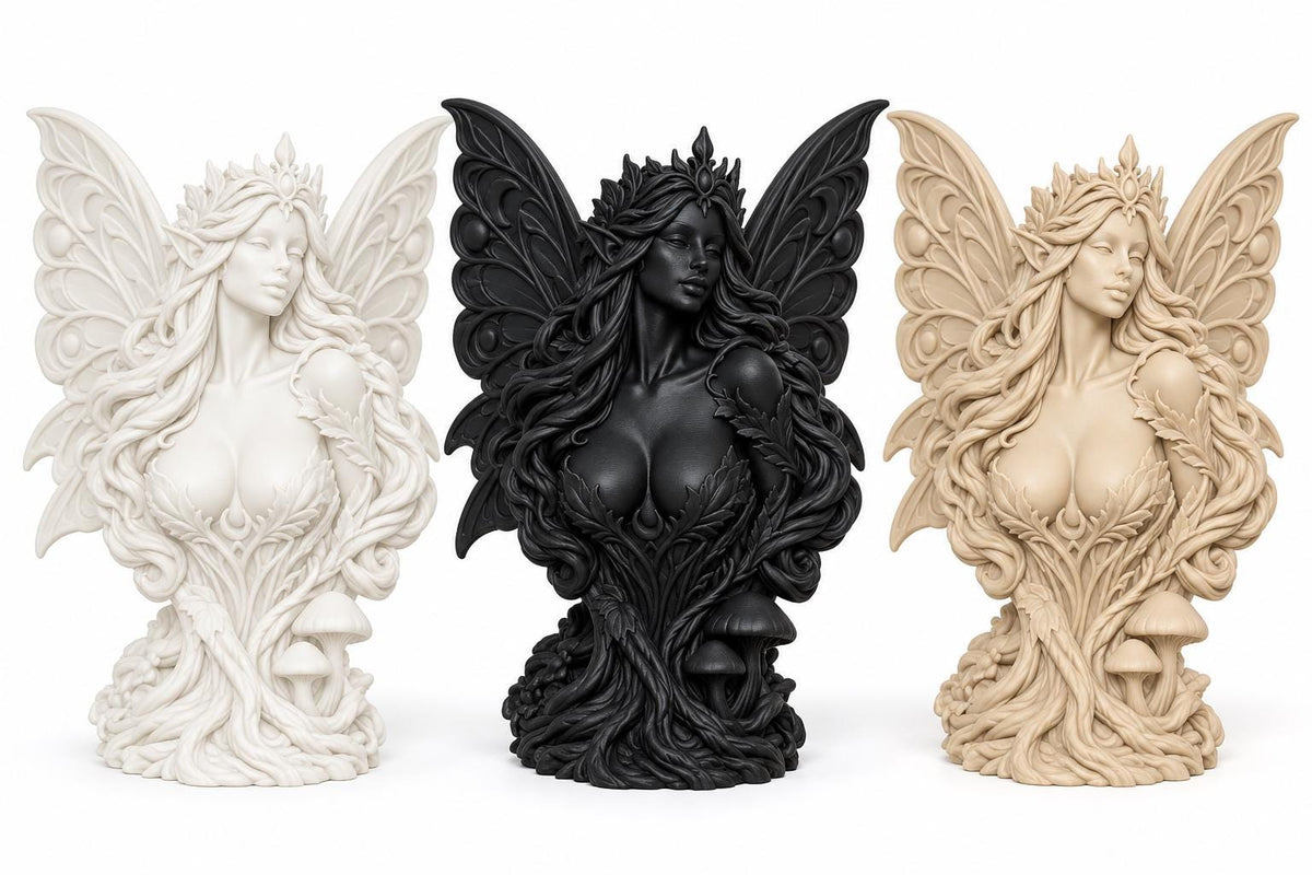Woodland Fairy Queen Bust, Winged Fantasy Statue — photo 6