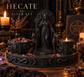 Hecate Altar Set, Greek Goddess Statue, Offering Bowl & Tray, Witchcraft Altar Decor