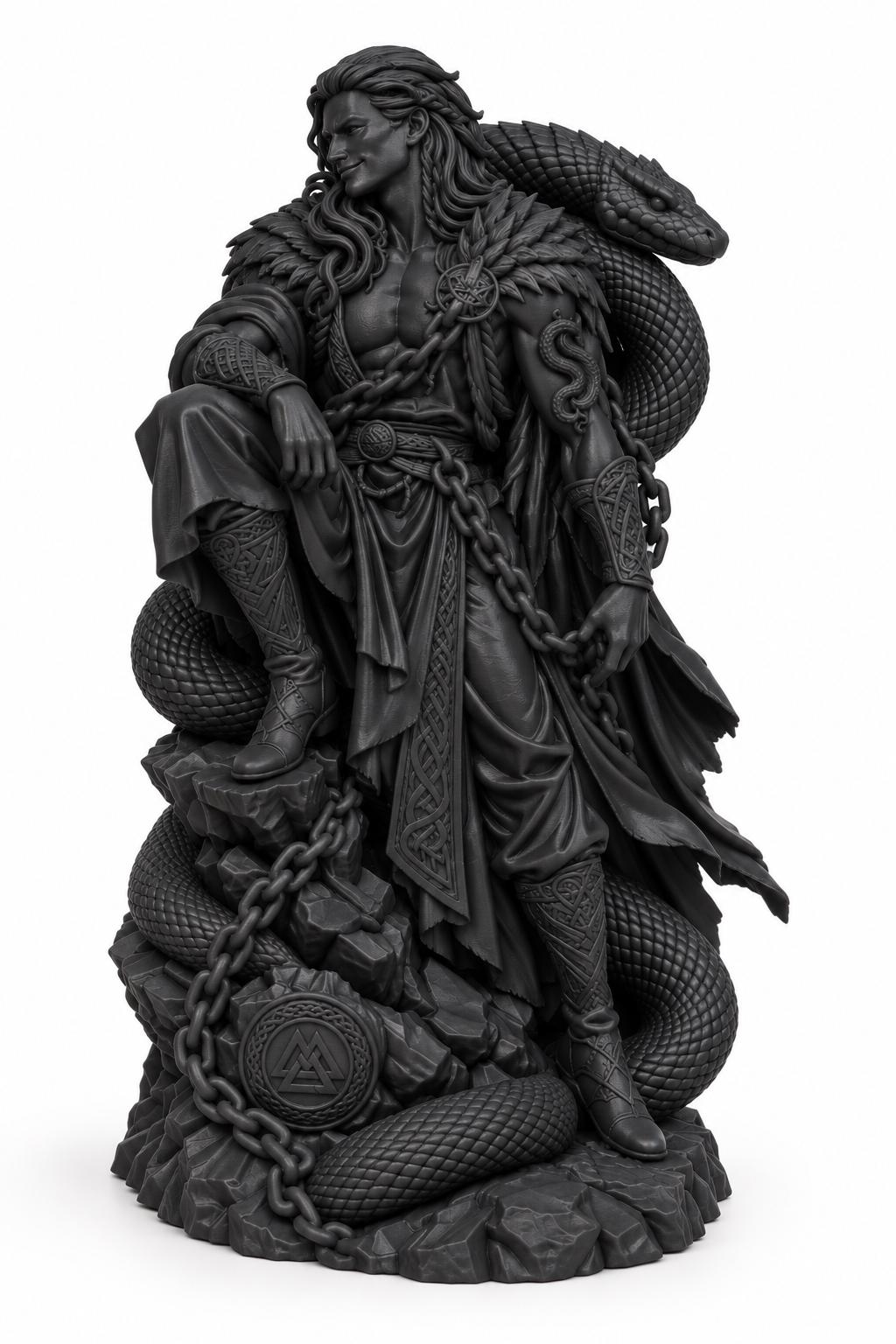 Loki Statue, Norse God of Mischief Sculpture, Viking Mythology Decor — photo 4