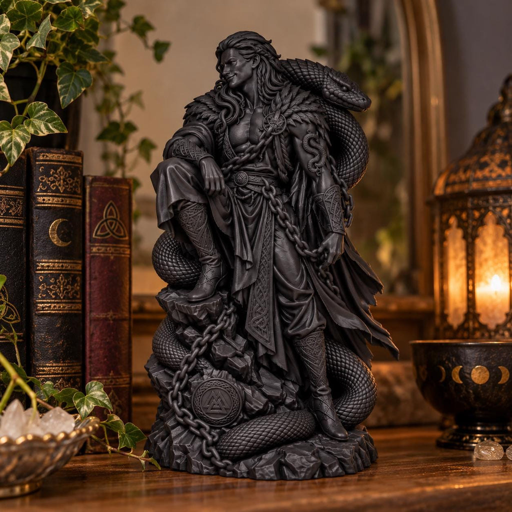 Loki Statue, Norse God of Mischief Sculpture, Viking Mythology Decor — photo 2