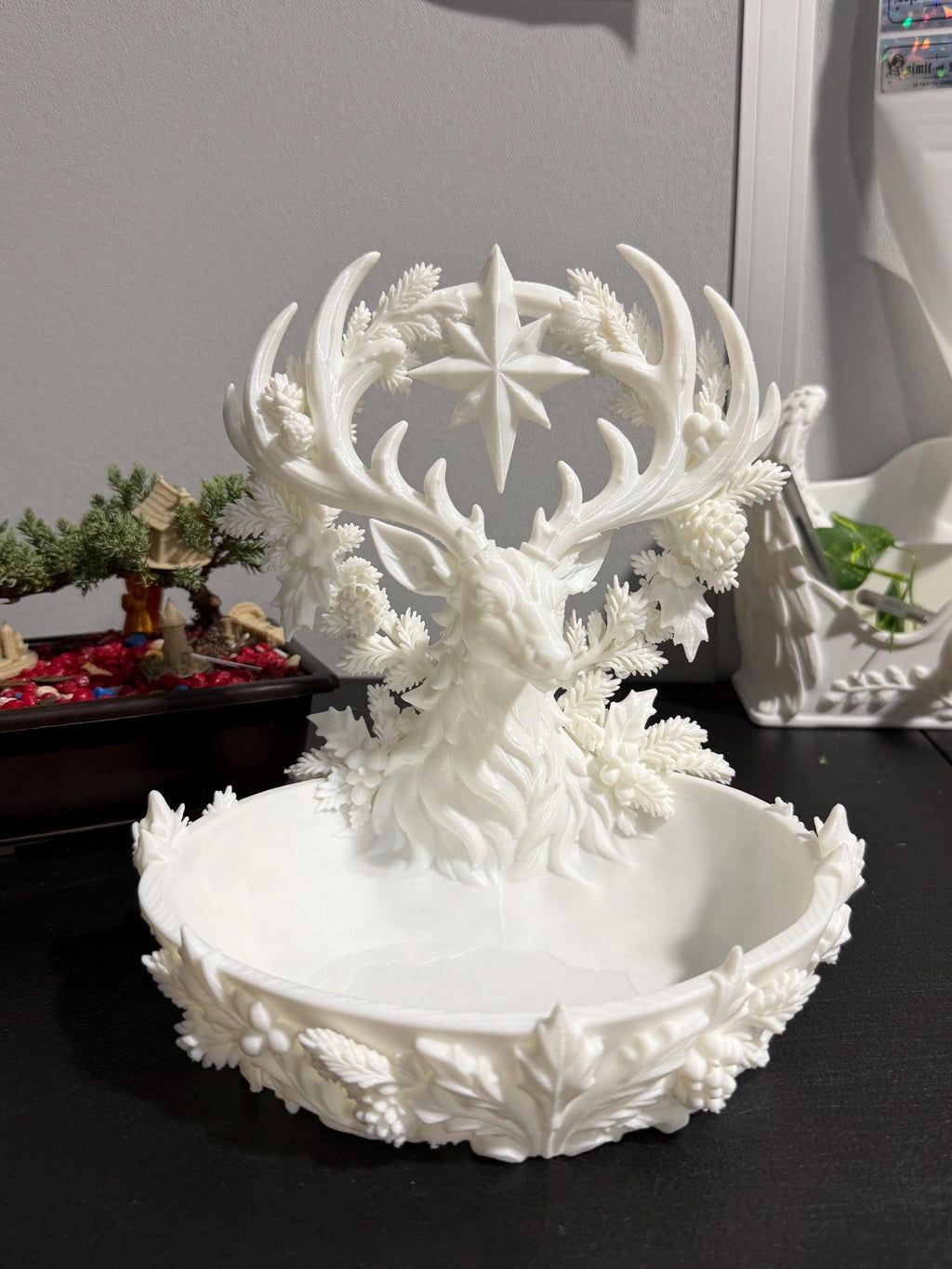 Reindeer Christmas Centerpiece Bowl – Woodland Table Decor — photo 6