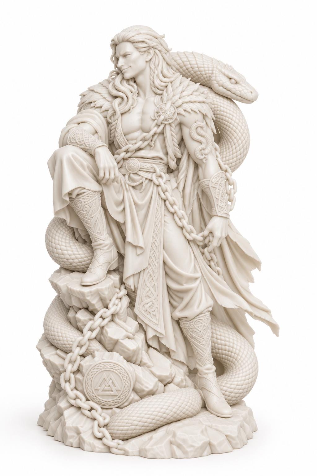 Loki Statue, Norse God of Mischief Sculpture, Viking Mythology Decor — photo 3